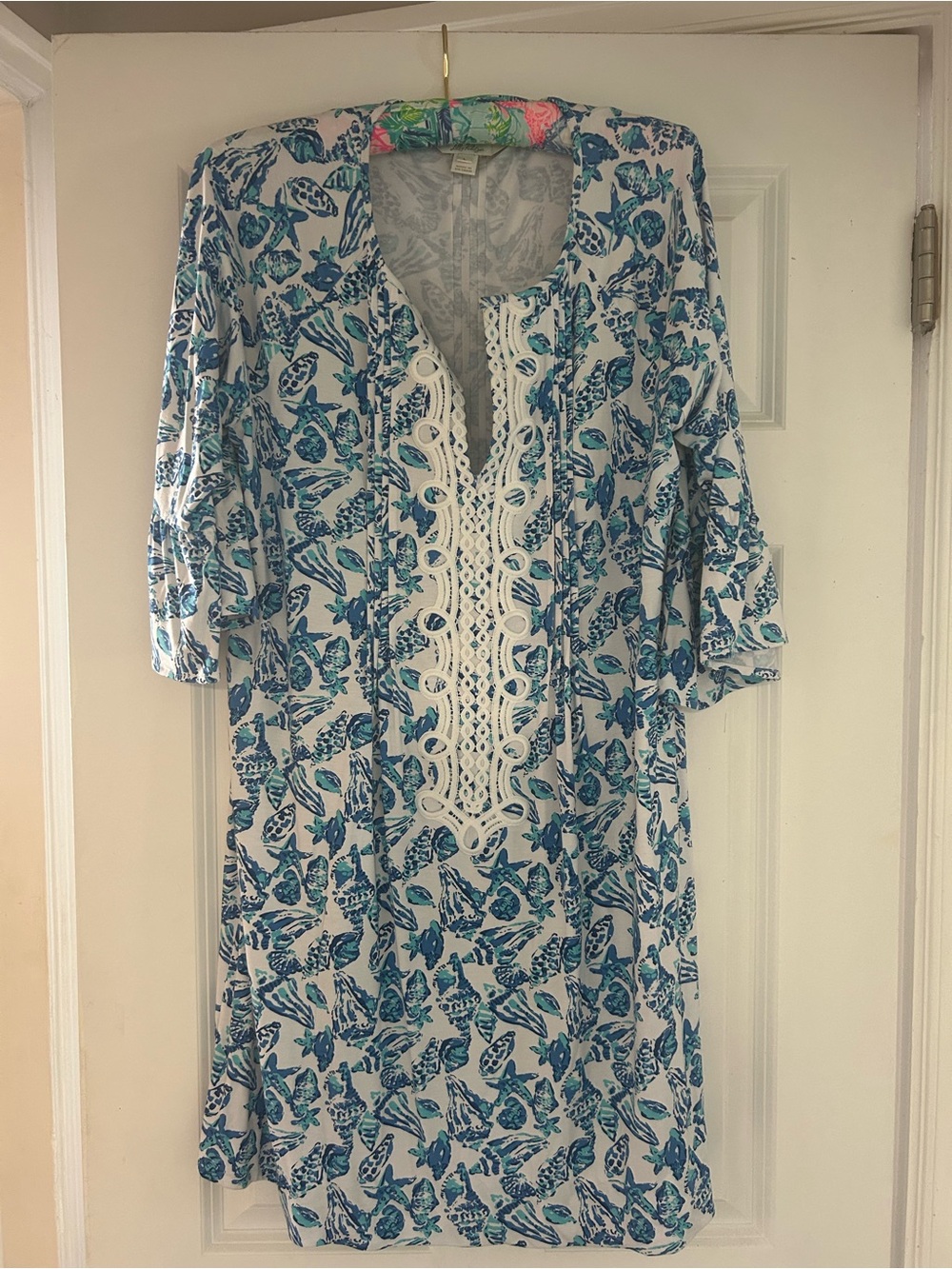 Lilly Pulitzer 3/4 length sleeve tunic dress - size L